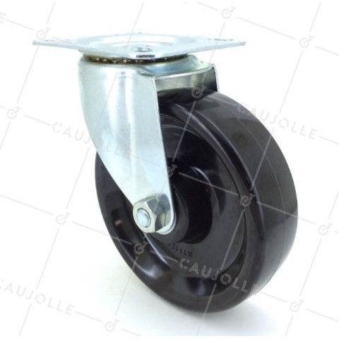 Swivel castor wheel high temperatures 125 mm diameter S2 270° 125 • Caujolle