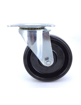 Roulette pivotante haute température S2 270° 125 Castor wheel high temperatures 270° 100 mm diameter with swivel plate phenolic 
