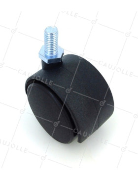 SCREW-FIT CHAIR CASTOR 40 MM DIAMETER 35 KG MAX LOAD 8 MM THREADED STEM - S49TF 40 • Caujolle