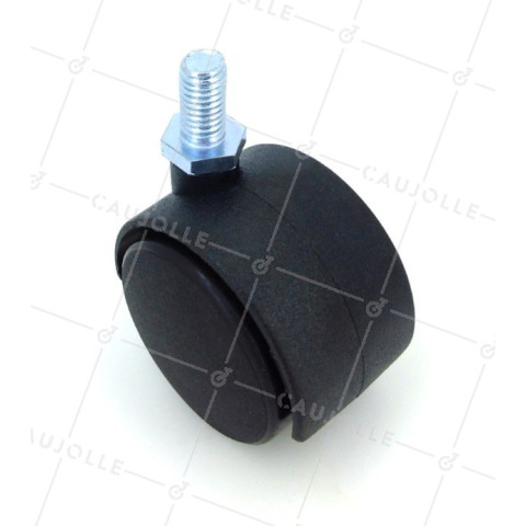 SCREW-FIT CHAIR CASTOR 40 MM DIAMETER 35 KG MAX LOAD 8 MM THREADED STEM - S49TF 40 • Caujolle
