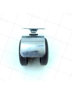 ROULETTE DE CHAISE EN METAL ZAMAK A PLATINE DIAMÈTRE 50 MM CHARGE 60 KG-  S49Z 50P
