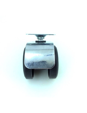 ROULETTE DE CHAISE EN METAL ZAMAK A PLATINE DIAMÈTRE 50 MM CHARGE 60 KG-  S49Z 50P