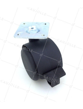 ROULETTE DE CHAISE À PLATINE À FREIN DIAMÈTRE 50 MM CHARGE 50 KG - S49P 50AF • Caujolle