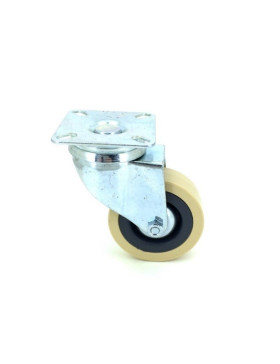 ROULETTE DE COLLECTIVITE EN PVC SOUPLE COULEUR IVOIRE DIAMÈTRE 65 MM CHARGE 35 KG- S140IVOIRE