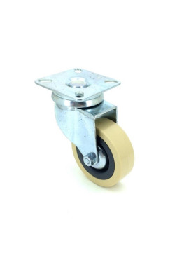ROULETTE DE COLLECTIVITE EN PVC SOUPLE COULEUR IVOIRE DIAMÈTRE 65 MM CHARGE 35 KG- S140IVOIRE