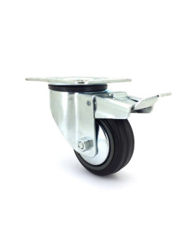 ROULETTE PIVOTANTE A FREIN DE MANUTENTION CLASSIQUE DIAMÈTRE 80 MM CHARGE 65 KG - S2C 80AF