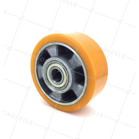 INDUSTRIAL POLYURETHANE WHEEL 125 MM DIAMETER 20 MM BORE S2013 • Caujolle