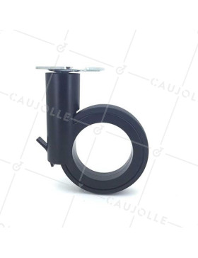 ROULETTE FUTURISTE NOIRE À PLATINE DIAMÈTRE 110 MM CHARGE 45 KG - GRAVITY110PN