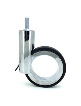 ROULETTE FUTURISTE CHROMÉE À TIGE FILETÉE DIAMÈTRE 110 MM CHARGE 45KG - GRAVITY 110TFC