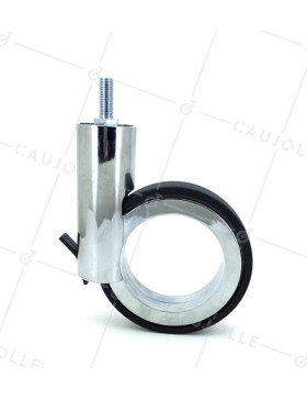 ROULETTE FUTURISTE CHROMÉE À TIGE FILETÉE DIAMÈTRE 110 MM CHARGE 45KG - GRAVITY 110TFC