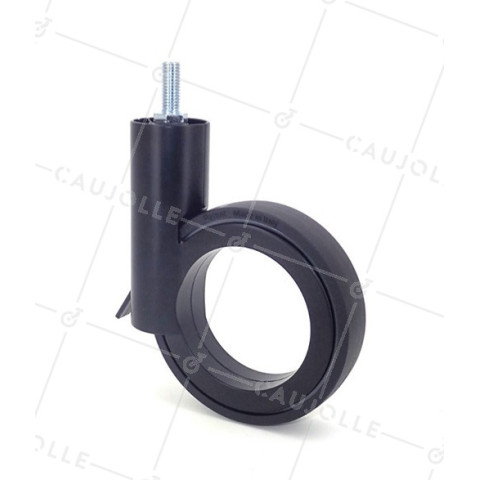 Black modern design castor wheel GRAVITY 110T • Caujolle