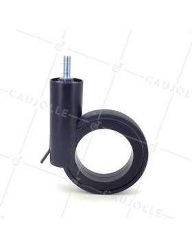 ROULETTE FUTURISTE NOIRE À TIGE FILETÉE DE 10 MM DIAMÈTRE 110 MM CHARGE 45KG - GRAVITY 110TFN
