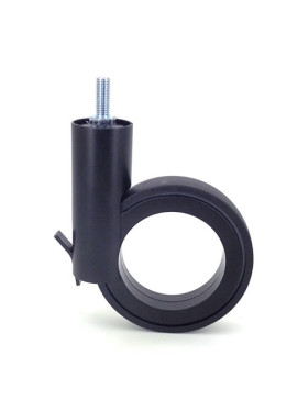 ROULETTE FUTURISTE NOIRE À TIGE FILETÉE DE 10 MM DIAMÈTRE 110 MM CHARGE 45KG - GRAVITY 110TFN