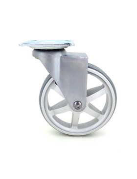 ROULETTE DESIGN EN ALUMINIUM GRIS DIAMÈTRE 100 MM CHARGE 55 KG - ALUSTYL100P