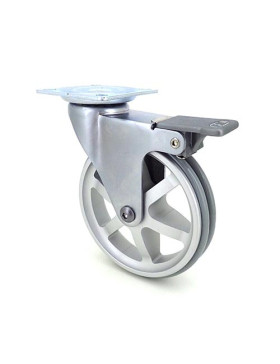 Designer die-cast aluminium castor wheel Alu'Styl 100 PAF
