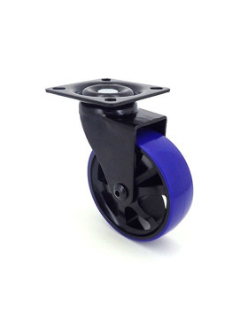Designer castor wheel Black & Blue 75P