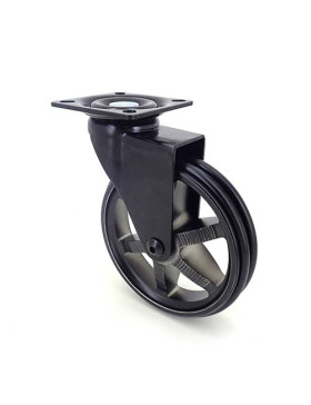 Designer castor wheel aluminium BLACK’STYL 100P