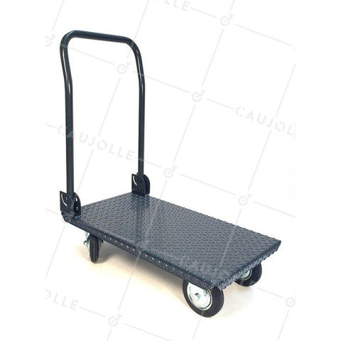 CHARIOT DE MANUTENTION PLIABLE EN ACIER PLATEAU DE 805X445 MM CHARGE 400 KG • Caujolle