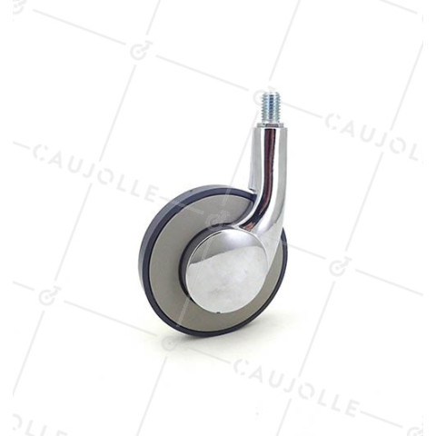 ROULETTE À TIGE FILETÉE DESIGN DIAMÈTRE 80 MM CHARGE 25 KG - S45TF • Caujolle