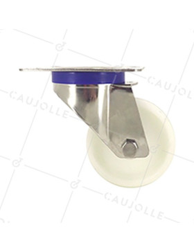 STAINLESS STEEL swivel castor wheel 80 mm diameter nylon 2