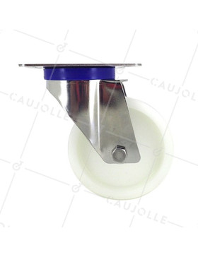 STAINLESS STEEL swivel castor wheel 100 mm diameter nylon 2