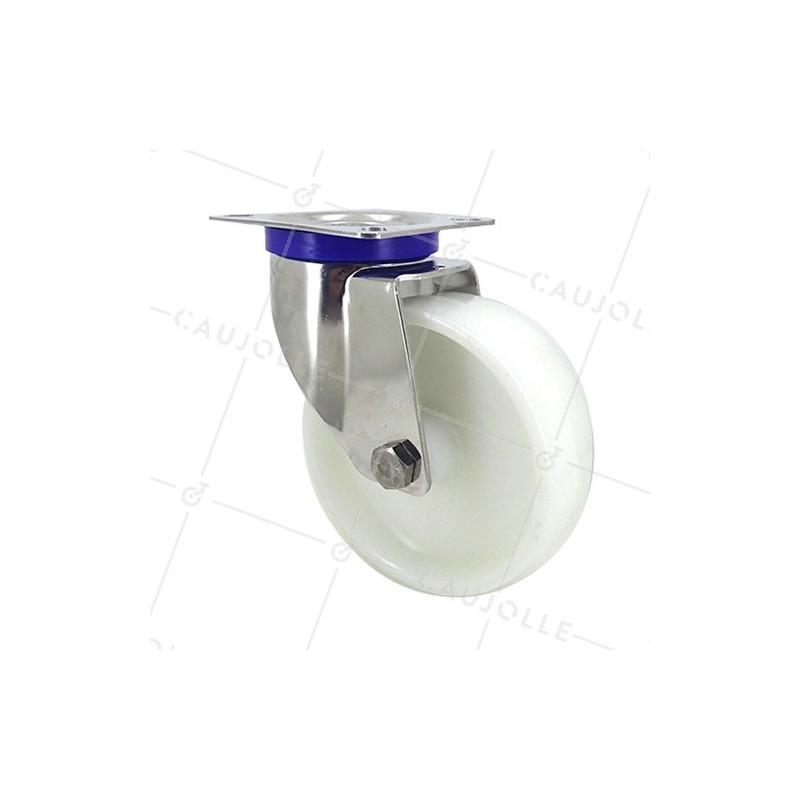 Castor STAINLESS STEEL NYLON SWIVEL CASTOR DIAMETER 125 MM LOAD 150 KG