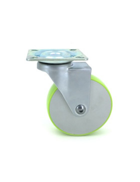 Die-cast aluminium castor wheel deco design furniture green 75 mm diameter 2