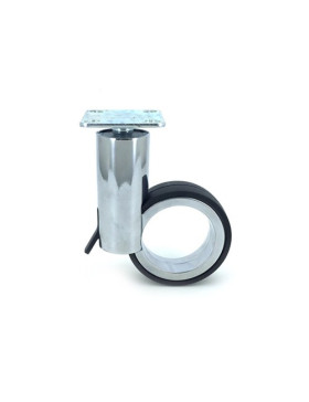 ROULETTE FUTURISTE CHROMÉE À PLATINE DIAMÈTRE 65 MM CHARGE 30 KG - GRAVITY65PC