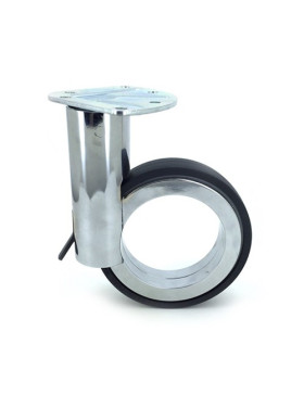 ROULETTE FUTURISTE CHROMÉE À PLATINE DIAMÈTRE 110 MM CHARGE 45KG - GRAVITY110PC