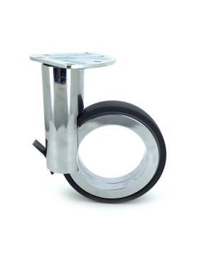 ROULETTE FUTURISTE CHROMÉE À PLATINE DIAMÈTRE 110 MM CHARGE 45KG - GRAVITY110PC