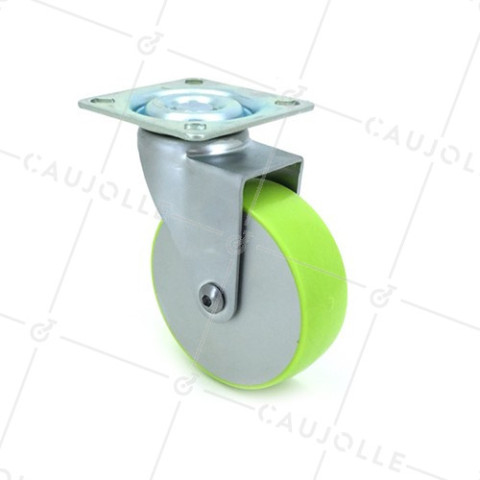SWIVEL GREEN DESIGNER CASTOR WHEEL CANDY'STYL 75P • Caujolle