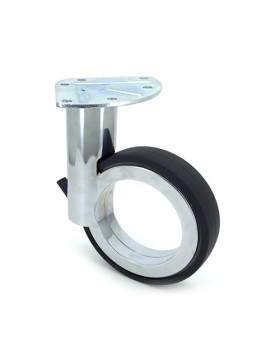 ROULETTE FUTURISTE CHROMÉE À PLATINE DIAMÈTRE 110 MM CHARGE 45KG - GRAVITY110PC