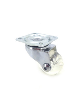 ROULETTE DESIGN TRANSPARENTE SOUPLE DIAMÈTRE 35 MM CHARGE 35 KG - CRYSTAL35P