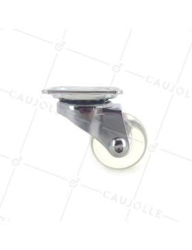 ROULETTE DESIGN TRANSPARENTE SOUPLE DIAMÈTRE 35 MM CHARGE 35 KG - CRYSTAL35P