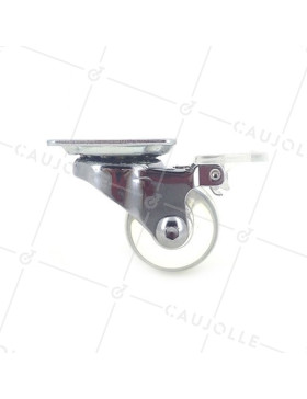Transparent castor wheel with brake CRYSTAL TR35 P