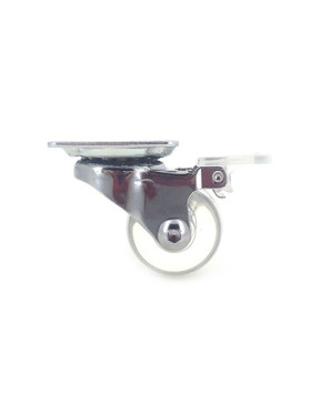 Transparent castor wheel with brake CRYSTAL TR35 P