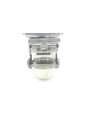 ROULETTE DESIGN À FREIN TRANSPARENTE SOUPLE A FREIN DIAMÈTRE 35 MM CHARGE 35 KG - CRYSTAL35PAF