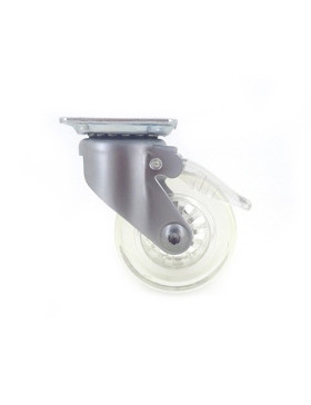 ROULETTE DESIGN À FREIN TRANSPARENTE DIAMÈTRE 50 MM CHARGE 40 KG - CRYSTALTR50PAF