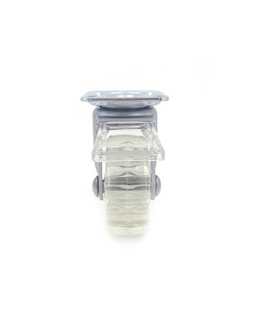 ROULETTE DESIGN À FREIN TRANSPARENTE DIAMÈTRE 50 MM CHARGE 40 KG - CRYSTALTR50PAF