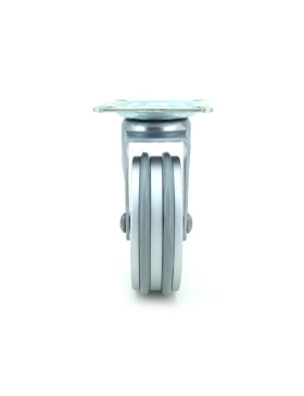 ROULETTE DESIGN EN ALUMINIUM GRIS DIAMÈTRE 75 MM CHARGE 45KG - ALUSTYL75P