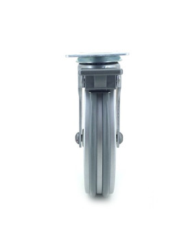 Designer die-cast aluminium castor wheel Alu'Styl 125PAF