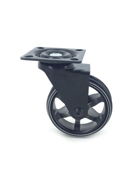 Designer castor wheel aluminium BLACK’STYL 75P