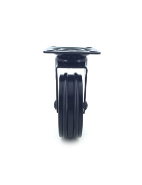ROULETTE DESIGN EN ALUMINIUM NOIR BROSSÉ DIAMÈTRE 75 MM CHARGE 45KG - BLACKSTYL75P