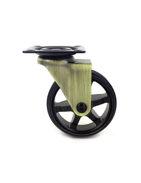 Castor RETRO DESIGN IN GOLD ALUMINUM DIAMETER 75 MM LOAD 45KG - GOLDSTYL75P