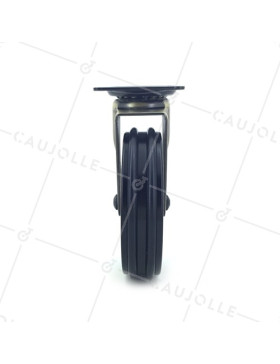 ROULETTE DESIGN RÉTRO EN ALUMINIUM DORÉ DIAMÈTRE 100 MM CHARGE 55KG - GOLDSTYL100P