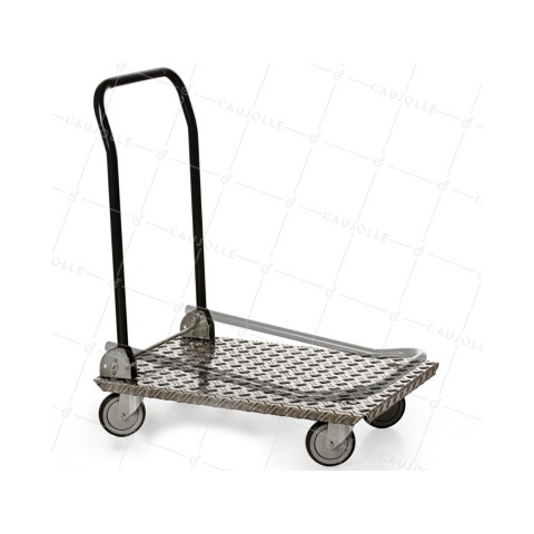 CHARIOT DE MANUTENTION PLIABLE PREMIUM EN ALUMINIUM CHARGE 80 KG 730x455 MM • Caujolle