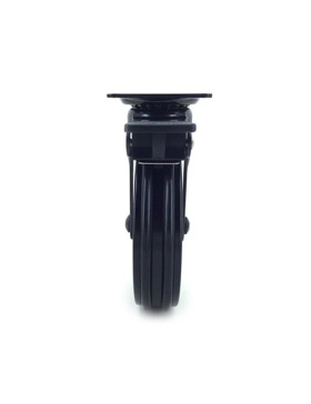 Designer black castor wheel aluminium BLACK’STYL 100PAF