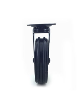 ROULETTE DESIGN EN ALUMINIUM NOIR BROSSÉ DIAMÈTRE 100MM CHARGE 55KG - BLACKSTYL 100P