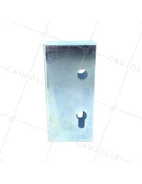 Door lock housing cover in galvanised steel 2