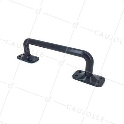 POIGNÉE TUBULAIRE EN ACIER NOIR POUR PORTAIL LONGUEUR 225 MM DIAMÈTRE 14 MM • Caujolle